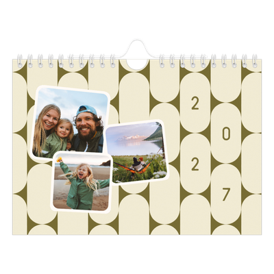 Fotokalender A5 — Retro mønstre [kalender-forside]