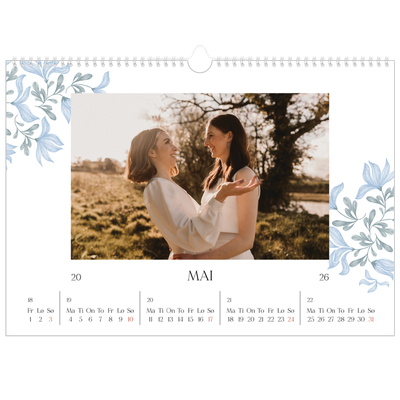 Fotokalender A3 — Elegant blomstret [kalender-forside]