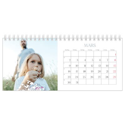 Bordkalendere — Blomstermotiv [Mars]