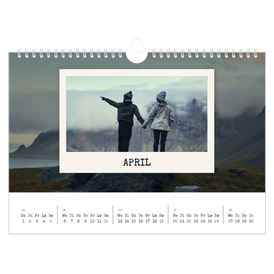 Fotokalender A4 — Portrettredigeringen [April]