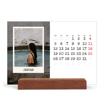 Bordkalender med trestativ - Liggende — Portrettredigeringen