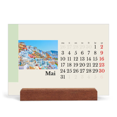 Bordkalender med trestativ - Liggende  — Verdens severdigheter [kalender-forside]
