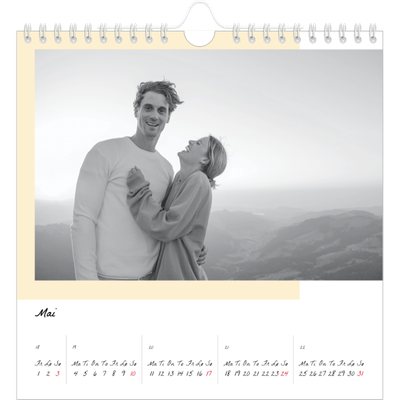 Månedskalender kvadratisk — Fargerike rammer [kalender-forside]