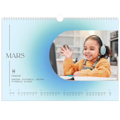 Fotokalender A3 — Astrologi gradient [Mars]