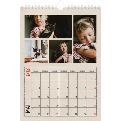 Fotokalender A4 (20 x 30 cm) — Stempeleffekt [kalender-forside]