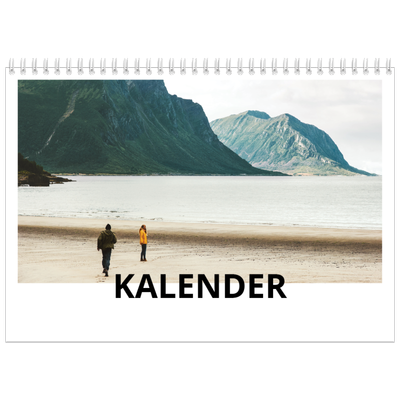 Fotokalender A4 dobbel (30 x 40 cm) — Hvit kalender [kalender-forside]