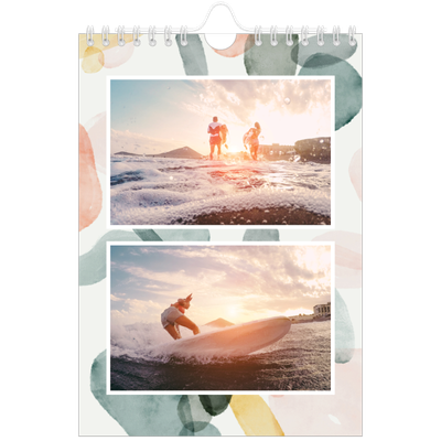 Fotokalender A5 — Akvarellformer [kalender-forside]