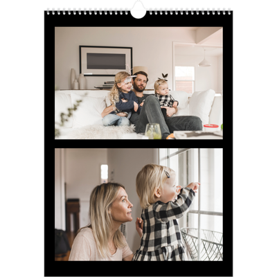 A3 Månedskalender — Svart ramme [kalender-forside]