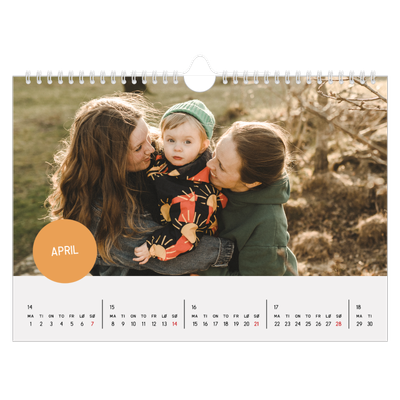 Fotokalender A4 — Fotoklistremerke [April]