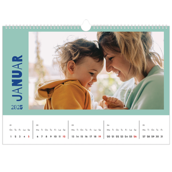 Fotokalender A3 — Fargerik kalender