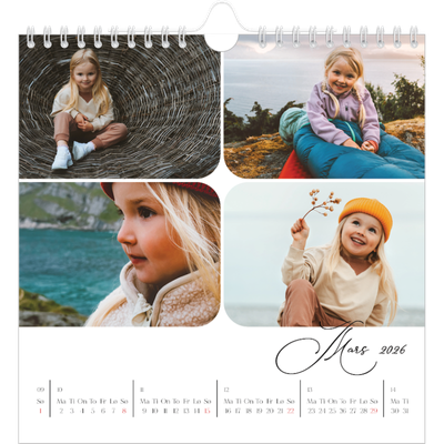 Månedskalender kvadratisk — Øyeblikksbilder og skrift [Mars]