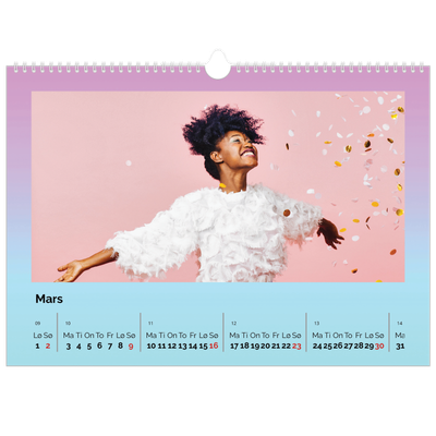 Fotokalender A3 — Pastelltoner [Mars]