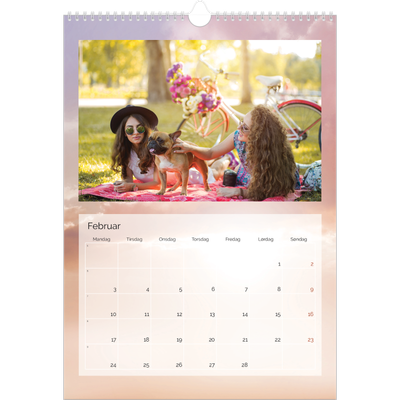 A3 Månedskalender — Skyer [Februar]