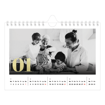 Fotokalender A5 — Glitter tall