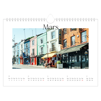 Fotokalender A4 — Min reiseskildring [Mars]