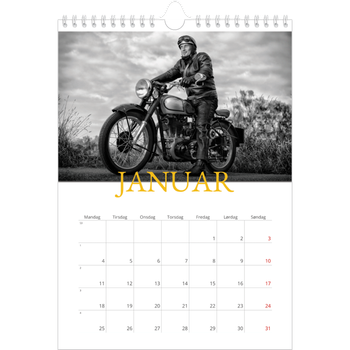 Fotokalender A4 — Historisk stil