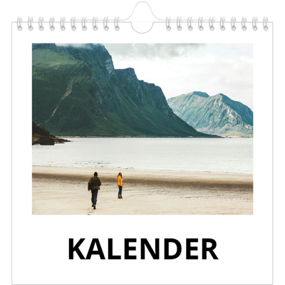 Månedskalender kvadratisk — Hvit kalender [kalender-forside]
