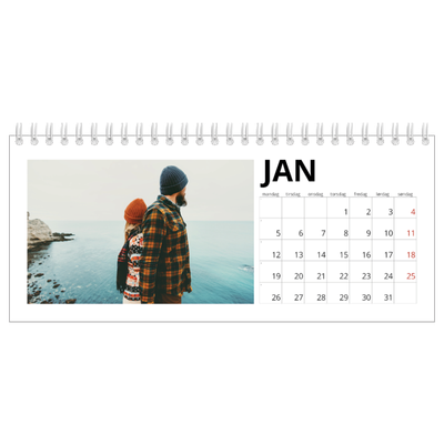 Bordkalendere — Hvit kalender [Januar]