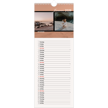 Fotokalender smal (15 x 40 cm) — Eventyrlyst