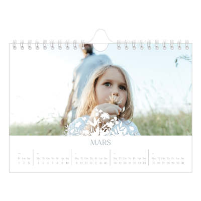 Fotokalender A5 — Blomstermotiv [Mars]