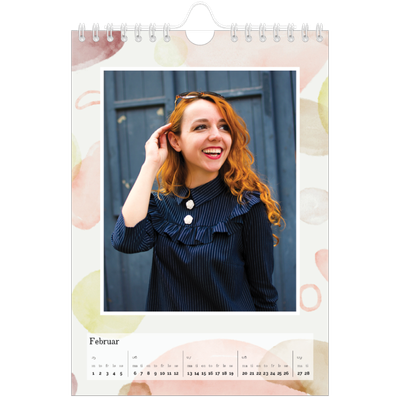 Fotokalender A5 — Akvarellformer [Februar]