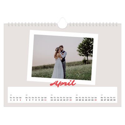 Fotokalender A4 — Signert trykk [April]