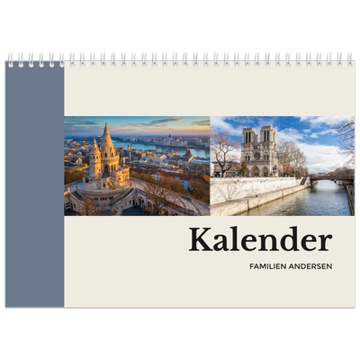 Fotokalender A4 dobbel (30 x 40 cm) — Verdens severdigheter [kalender-forside]