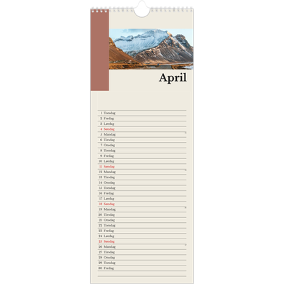 Fotokalender smal  — Verdens severdigheter [April]