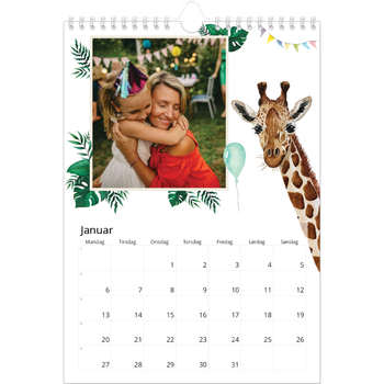 Fotokalender A4 — Vannfarger dyr