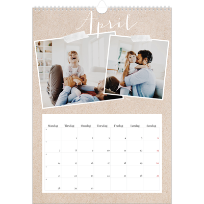 A3 Månedskalender — Scrapbook kalender [April]