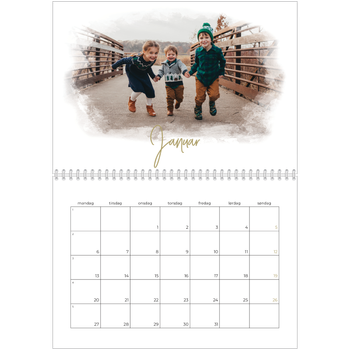 Fotokalender A4 dobbel — Diffuse bilderammer
