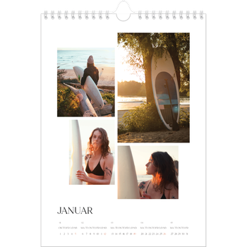 Fotokalender A4 — Surfing i solnedgang