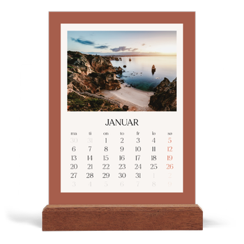 Bordkalender med trestativ - Stående — Klassiske farger