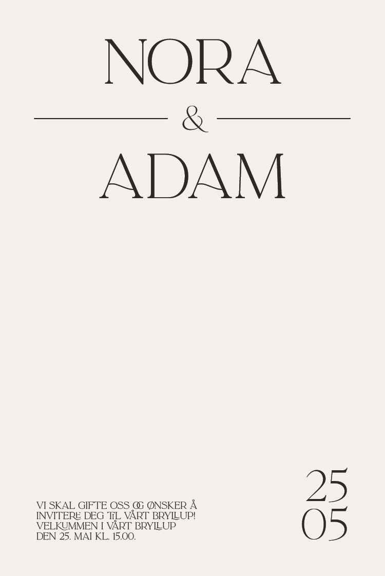Invitasjoner — Elegant stil