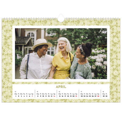 Fotokalender A3 — Blomstermønster [April]