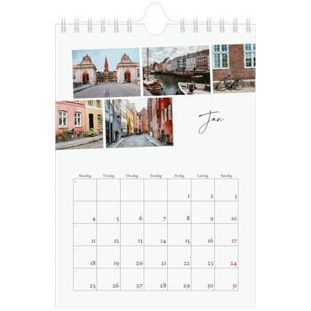 Fotokalender A5 — Byferie (hvit)