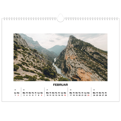 Fotokalender A3 — Enkelt bilde [Februar]