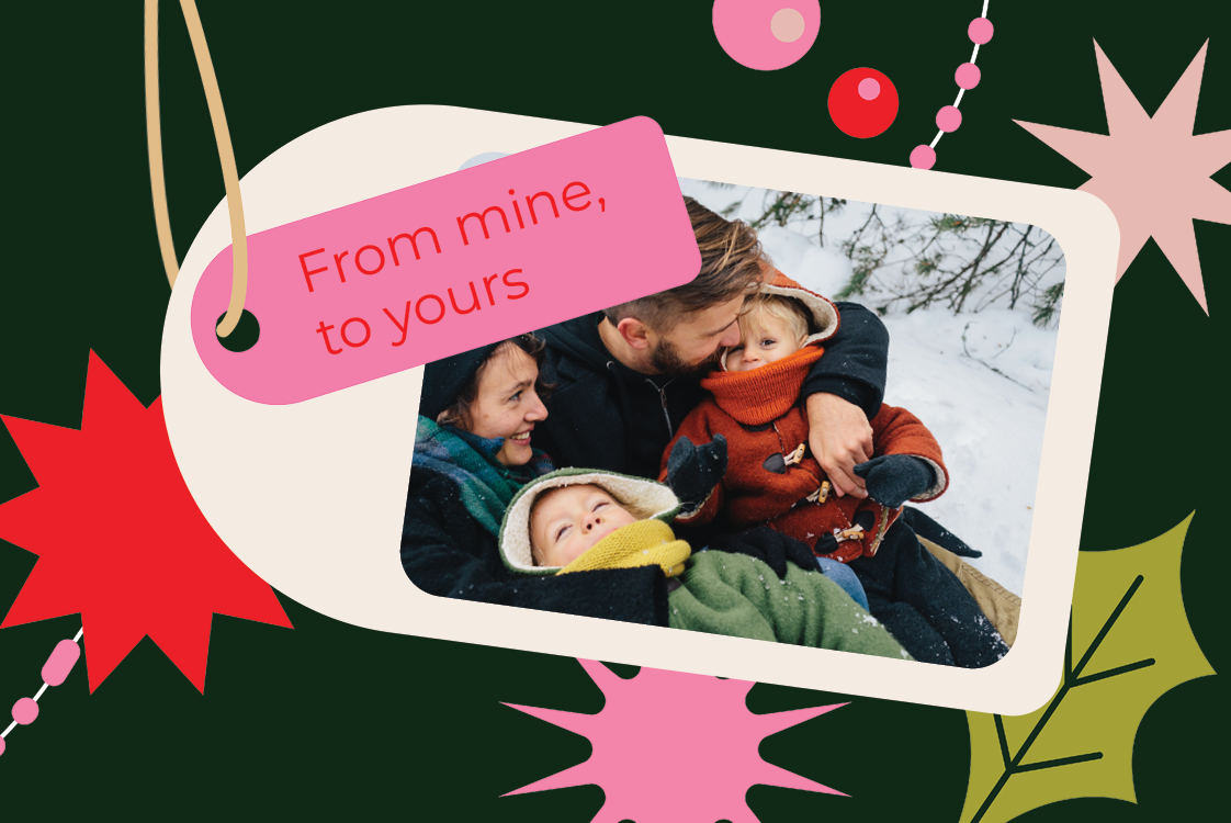 Fotokort — Fargerik Jul