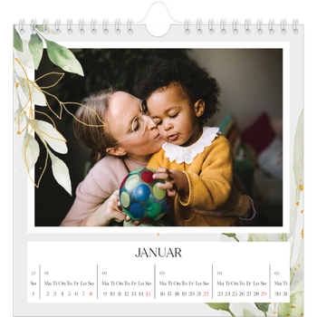 Fotokalender Kvadratisk — Naturlig akvarell