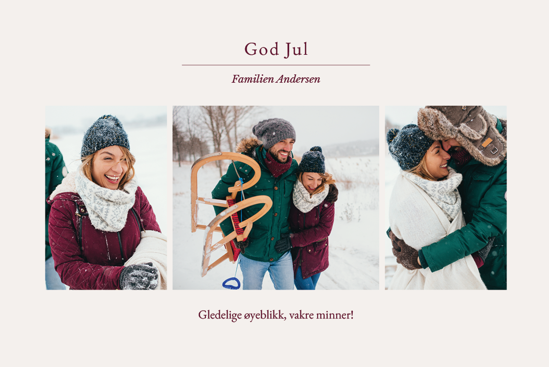 Fotokort — Nøytral jul