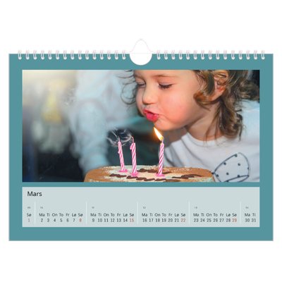 Fotokalender A4 — Stilrene farger [Mars]