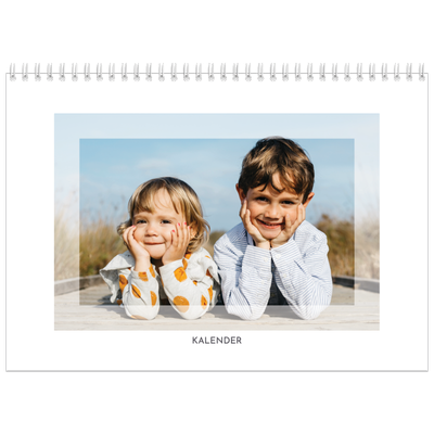 Fotokalender A4 dobbel (30 x 40 cm) — Transparente rammer [kalender-forside]