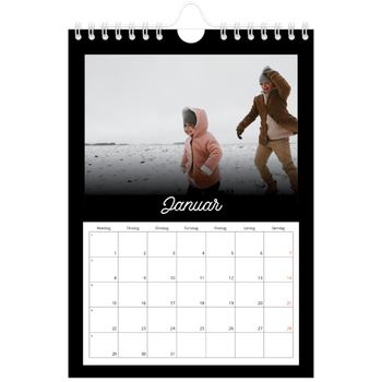 Fotokalender A5 — Sort minimalisme