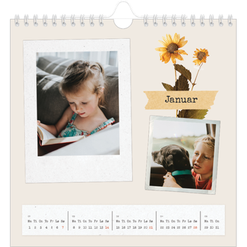 Fotokalender Kvadratisk — Vintage scrapbooking