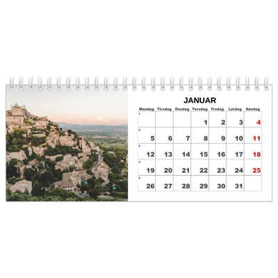 Bordkalendere — Enkelt bilde [Januar]