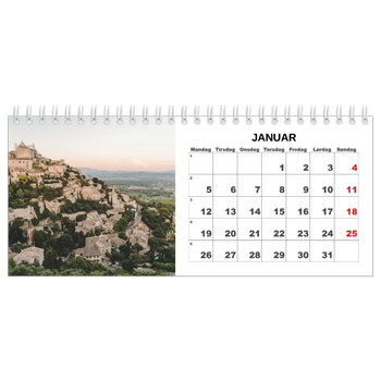 Bordkalender med foto — Enkelt bilde