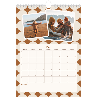 Fotokalender A4 (20 x 30 cm) — Retro mønstre [kalender-forside]