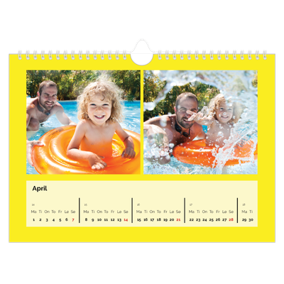 Fotokalender A4 — Skarpe farger [April]