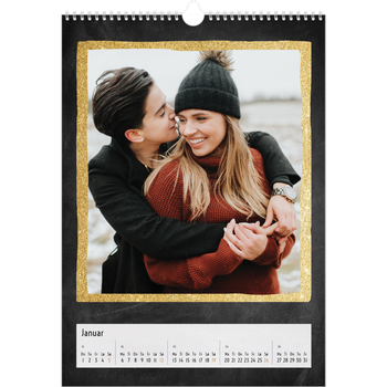 Fotokalender A3 — Rammer med glitter