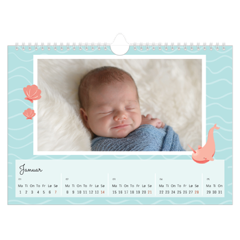 Fotokalender A4 — Søte dyr